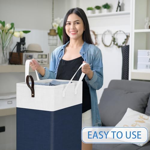 HomeHacks 75L Rolling Laundry Basket with Wheels