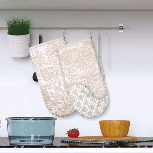Alselo Heat-Resistant Oven Mitts Set of 2