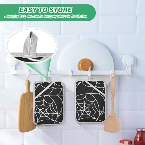 Halloween Spider Web Pot Holder SetOURVII
