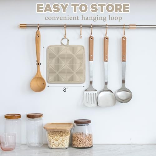 Two-Piece Heat-Resistant Silicone Potholders