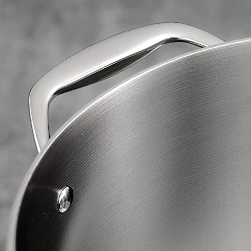 Durable stainless steel saucepan with lid