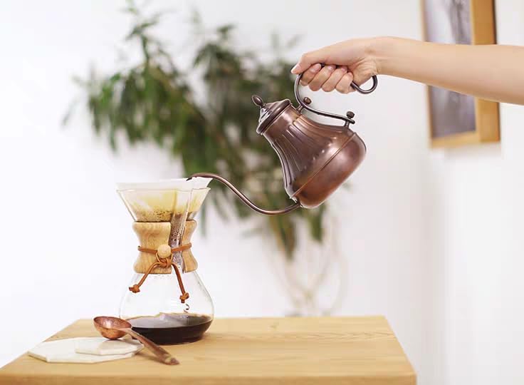 NWFashion Copper Pour Oven Coffee Kettle