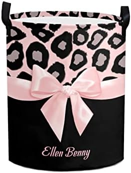 Personalized Leopard Pattern Laundry Basket