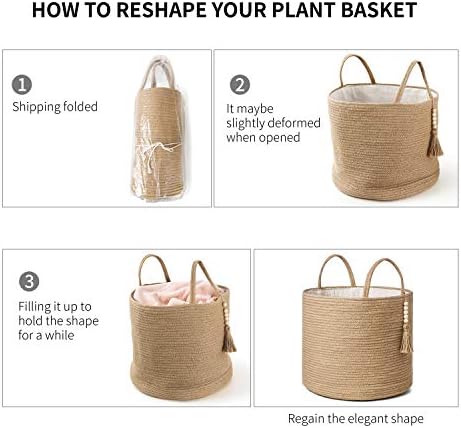Mkono Macrame Wicker Storage Basket for Decor