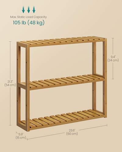 Sturdy Bamboo Storage Shelf for Home
