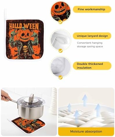 Boanket Halloween Pot Holders 5 Pack