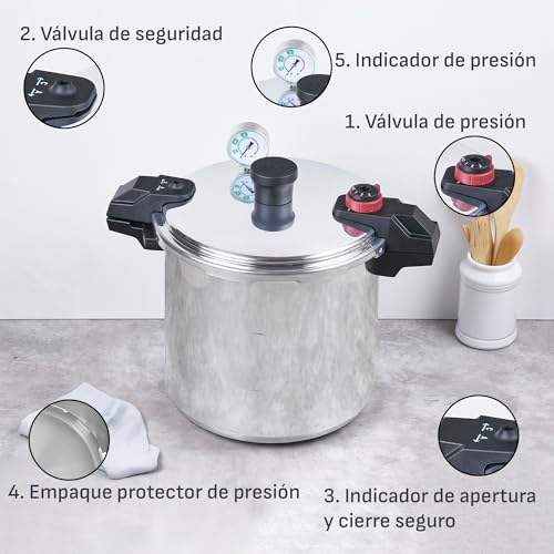 T-Fal Pressure Cooker 22-Quart 3 PSI Canning Reliable Use
