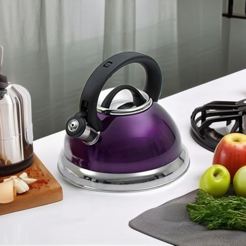 Kitchenworks 25 Qt Purple Whistling Tea Kettle 1