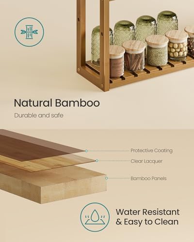 Sturdy Bamboo Storage Shelf for Home