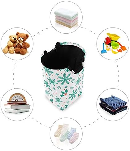 Luxury Winter Christmas Snowflakes Laundry Hamper