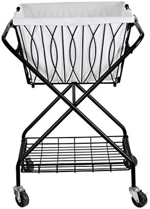 Artesa Verona Collapsible Laundry Cart Black Large
