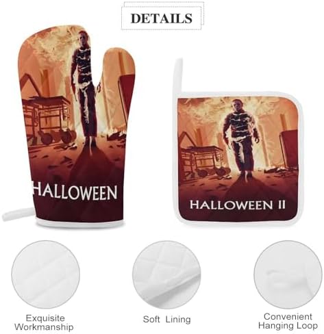 Oven Mitts and Pot Holders Set for Halloween