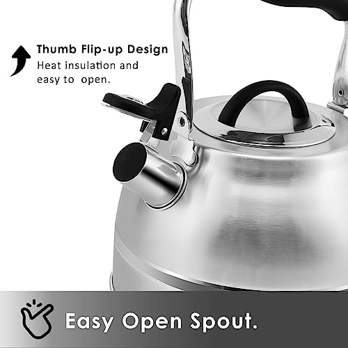 3 Quart Steel Tea Kettle for Home Use