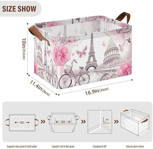 Eiffel Tower Storage Basket 2 Pack