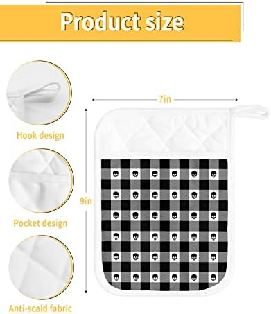 JasmineM Halloween Skull Potholders Set of 5