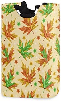 Warm foldable Autumn Leaves Laundry Basket for Home Kitchen Storage