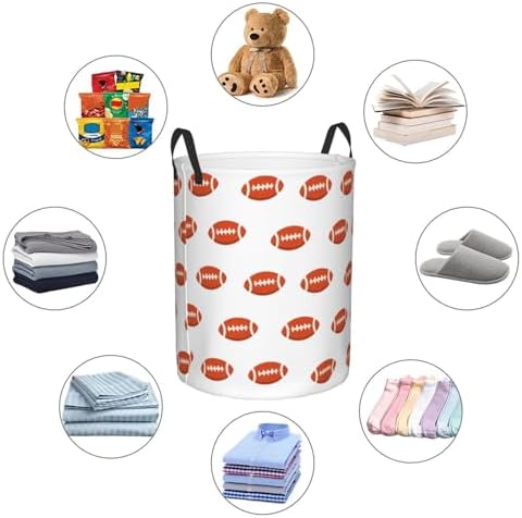 Football Laundry Hamper Collapsible with Handles