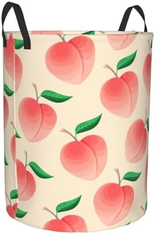 Peach Laundry Hamper Foldable Basket