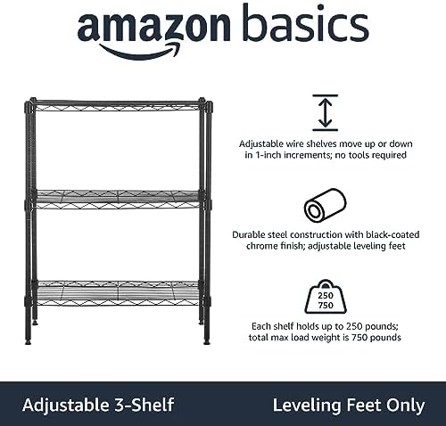 Adjustable Steel Wire Rack for Kitchen Garage Storage
