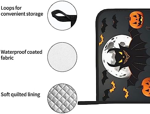 CarXs Halloween Moon Bat Pumpkin Potholder Set