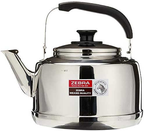 Zebra 75 Liter Polished Mirror Finish Stovetop Teakettle