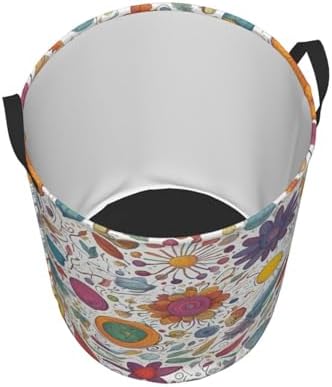 Colorful Feather Pattern Oxford Cloth Laundry Basket