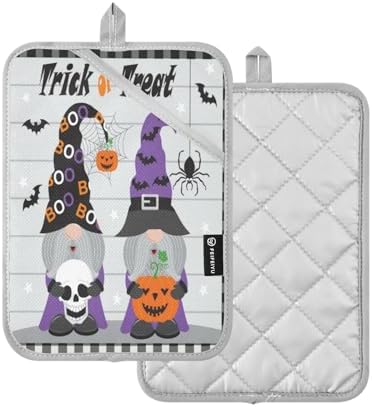 Trick-Orient-Treat Gnomes Heat-Resistant Pot Holder Set