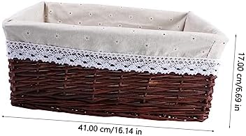 Kitandove Wicker Storage Basket Daisy Style for Kitchen and Laundry Use