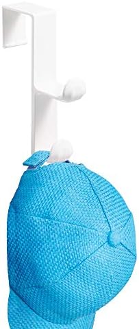 iDesign Over the Door Plastic Dual Hook Hanger Set of 3 White