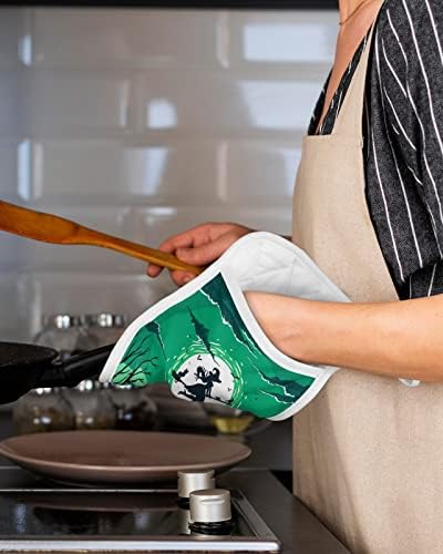 HilariousM Halloween Flying Witch Pot Holder