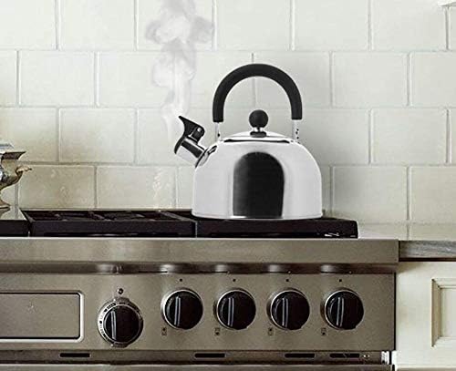 Classic Whistling Tea Kettle 100 Stainless Steel with Stay Cool Handle 25 Quart