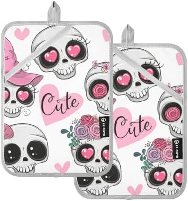 Halloween Spooky 2 Piece Pot Holder Set Perfect for Cooking Halloween