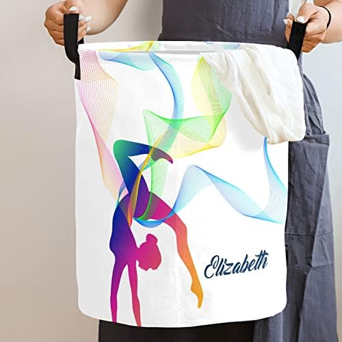NZOOHY Rhytmic Gymnastics Water Resistant Foldable Laundry Basket Bag