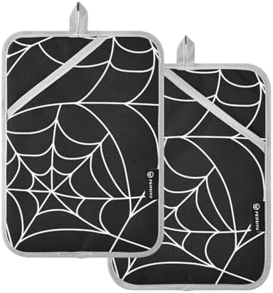 Halloween Spider Web Pot Holder SetOURVII