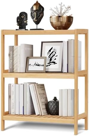 3-Tier Bamboo Freestanding Shelf Unit for Bathroom Kitchen Living Room Office