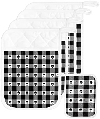 JasmineM Halloween Skull Potholders Set of 5