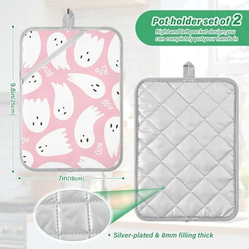 Linqin Heat-Resistant Potholders Set 2-Piece Perfect for Cooking Baking