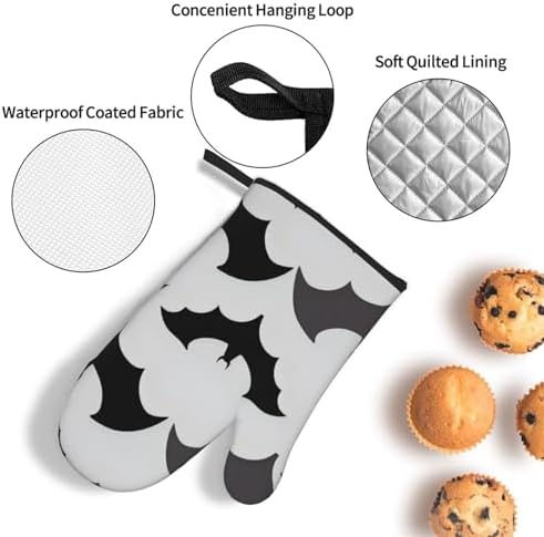 3-Piece Halloween Oven Mitt Pot Holder Set for Baking