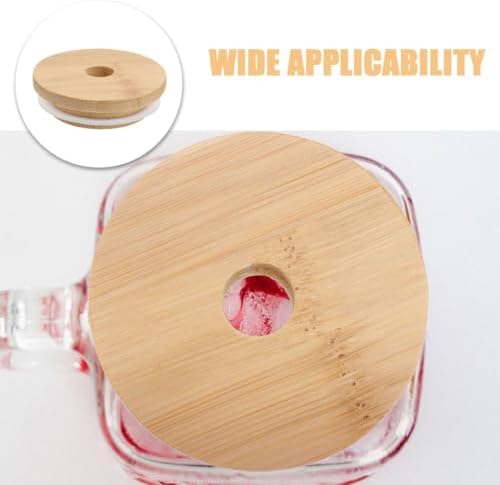 Luxshiny 6-Pack Wooden Mason Jar lids