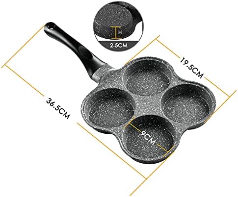 Rust-Resistant 4-Cup Egg Frying Pan