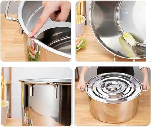 Stainless Steel Stockpot with Colander Induction Compatible