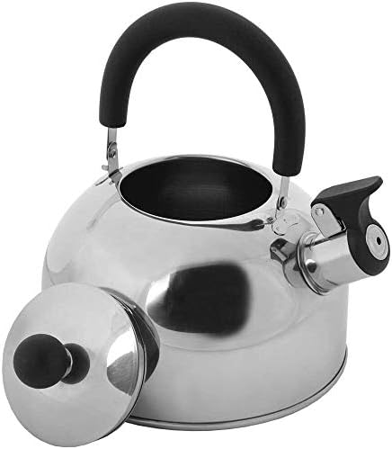 Classic Whistling Tea Kettle 100 Stainless Steel with Stay Cool Handle 25 Quart