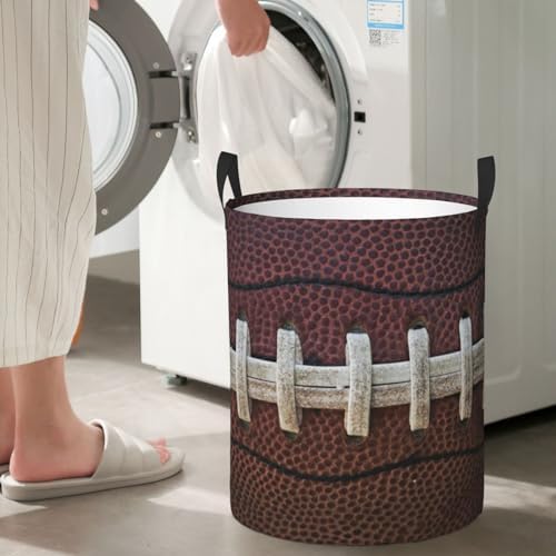 American football-themed waterproof foldable laundry basket for kids and adults