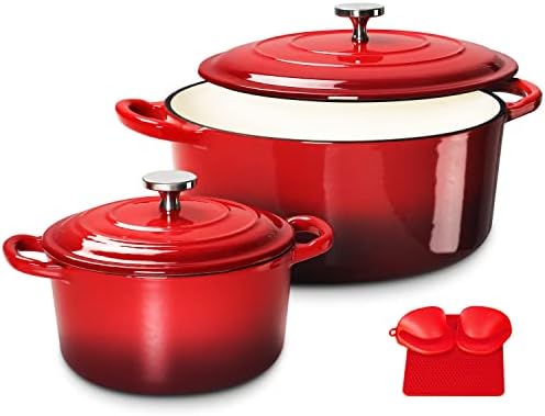 Elegant Dutch Oven Set with 6QT 15QT Pots