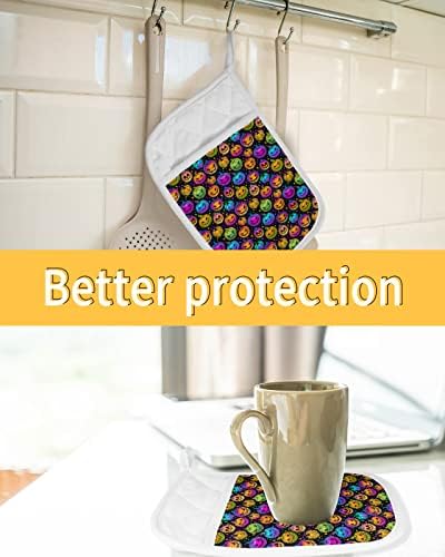 Halloween Rainbow Pumpkins Pot Holder Set of 5 Heat-Resistant Kitchen Pots Paddle