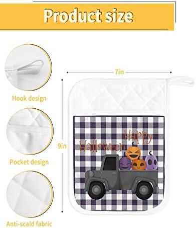 Happy Halloween Heat-Resistant Potholder with Pocket