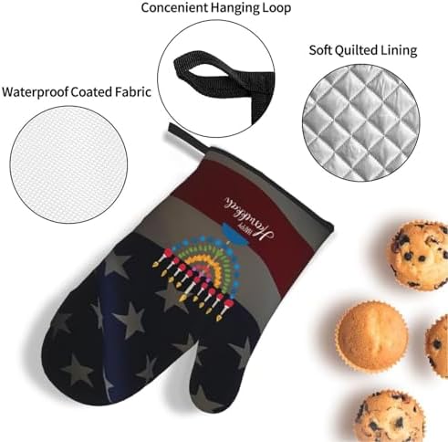 Rqwaaed Premium Heat-Resistant Oven Mitts Set