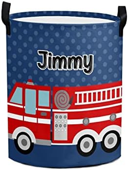 Personalized Fire Truck Laundry Hamper