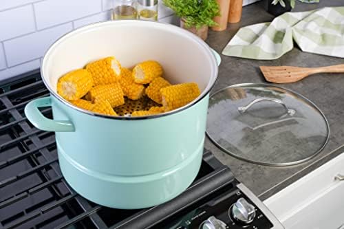 Kenmore 16-Quart Steam Pot with Insert and Lid Glacier Blue