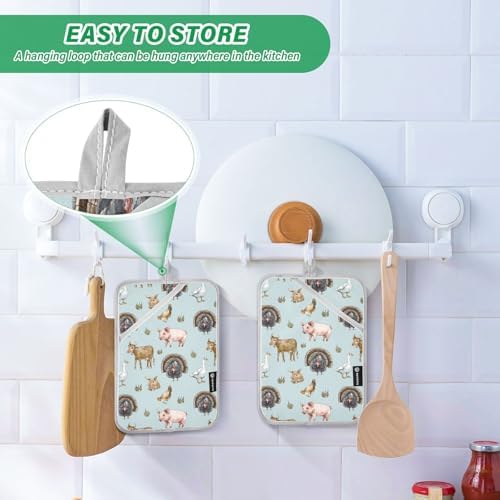Potholder Goose Cow Chicken Pig Pot Holder Set of 2